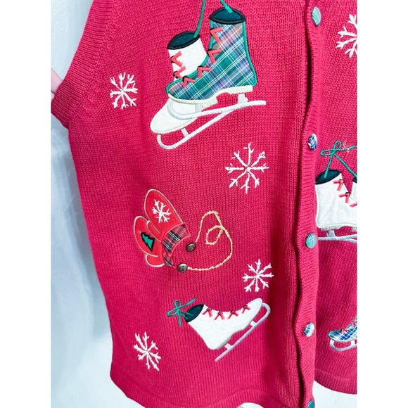 Vintage Ugly Christmas Sweater Vest Unique Oversized Holiday 2X - Picture 3 of 12